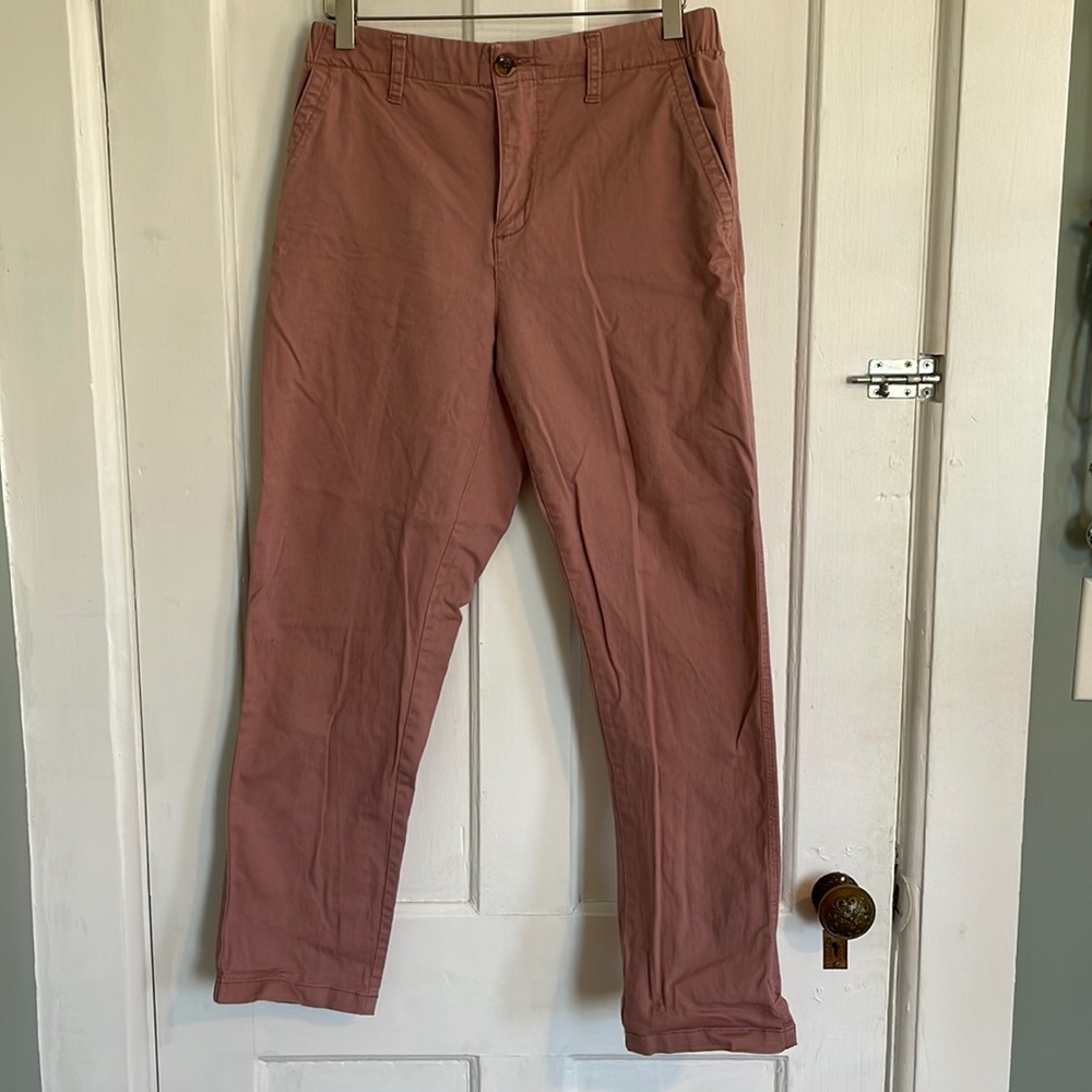 Old Navy size Medium boyfriend khaki’s in a dusty rose color.